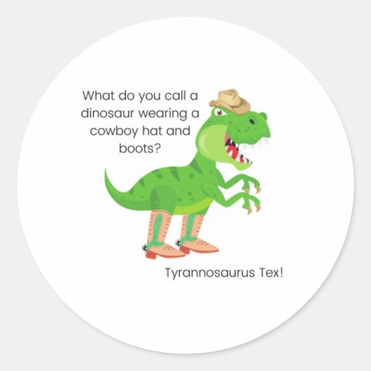 T-rex-stickers Ronde Sticker (Voorkant)