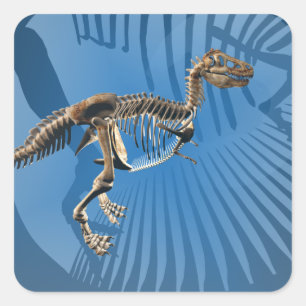T. rex stickers squelette dinosaure