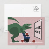 T Rex sur la carte postale de soirée cinéma (Devant / Derrière)