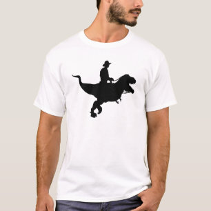 T-Rex T-shirt met cowboy Riding