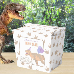 T-Rex Tan Bedankt Verjaardag Dino Party Bedankdoosjes