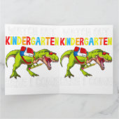 T Rex Terug naar school Kind Kindergarten H Kaart (Binnen)