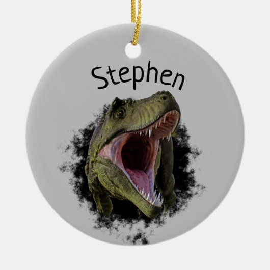 T-rex Tyrannosaurus Dinosaur Persoonlijk Keramisch Ornament (Voorkant)