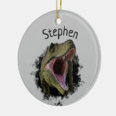 T-rex Tyrannosaurus Dinosaur Persoonlijk Keramisch Ornament (Links)