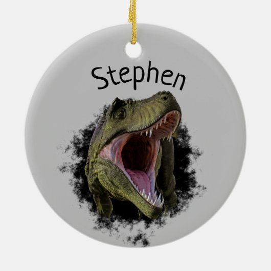 T-rex Tyrannosaurus Dinosaur Persoonlijk Keramisch Ornament (Achterkant)