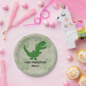 T-Rex Tyrannosaurus Rex Dinosaur Cartoon Kinder jo Papieren Bordje (Feest)