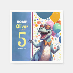 T-Rex Tyronasaurus Dinosaurus Kleurrijke Verjaarda Servet