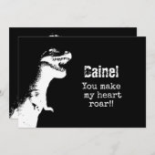 T-Rex Valentine Kaart (Voorkant / Achterkant)