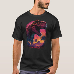 T Rex Vaporwave Aesthetische stijl Gebruikte look T-shirt