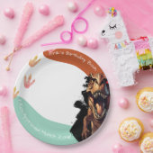 T-Rex Verjaardag Bash, Prehistorische Partij Munch Papieren Bordje (Feest)