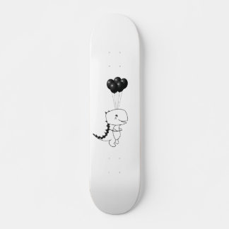 T-Rex vliegen met zwarte ballonnen Skateboard