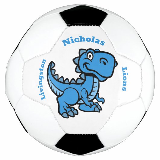 T Rex Voetbal - Blauw (Voorkant)