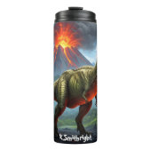 T-Rex Volcano Eruption Prehistoric Roar Thermosbeker (Voorkant)