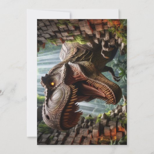 T-Rex Wenskaart Feestdagenkaart (Voorkant)