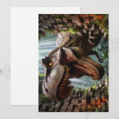 T-Rex Wenskaart Feestdagenkaart (Voorkant / Achterkant)