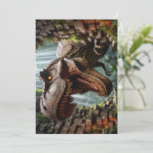 T-Rex Wenskaart Feestdagenkaart (Staand voorkant)
