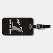 T-Rex wou dat ik deze bier kon Drinken Bagagelabel (Voorkant horizontaal)