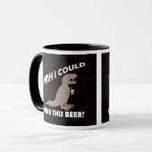 T-Rex wou dat ik deze bier kon Drinken Mok (Voorkant links)
