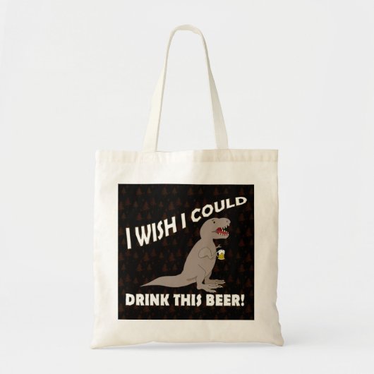 T-Rex wou dat ik deze bier kon Drinken Tote Bag (Voorkant)
