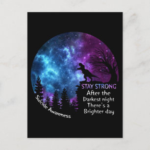 T-Rex zelfmoordbewustwording Verblijf sterk T rex Briefkaart