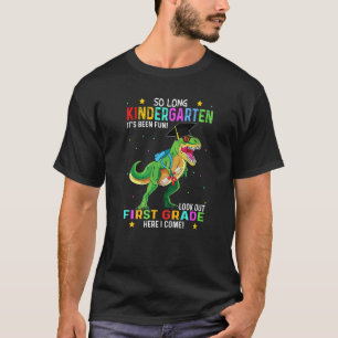 T Rex zo lange Kindergarten hier kom ik Afstuderen T-shirt
