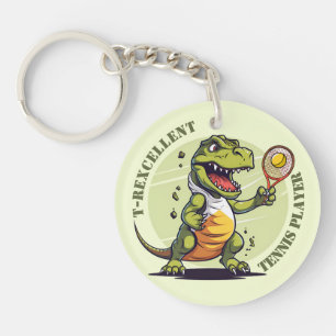 🎾🦕T-Rexcellent tennisspeler Sleutelhanger