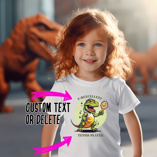 🎾🦕T-Rexcellent tennisspeler T-shirt