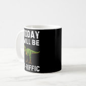 T-Riffic Day Mug - Funny T-Rex Coffee Mug (Devant gauche)