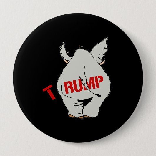 T-RUMP - Trump Elephant - Ronde Button 4,0 Cm (Voorkant)