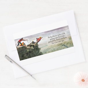 T.S. Eliot Inspirerend quote "Hoe ver" Rechthoekige Sticker