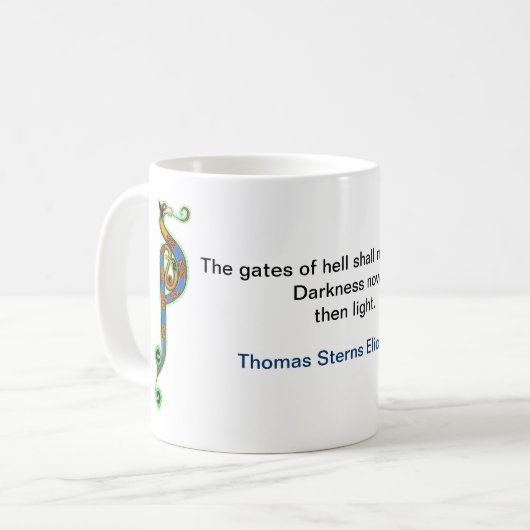 T S Eliot - mok koffie (Voorkant links)
