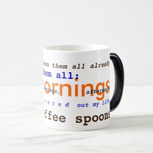 T.S. TASSE MORPHING de POÉSIE d'Eliot PRUFROCK (Devant droit)