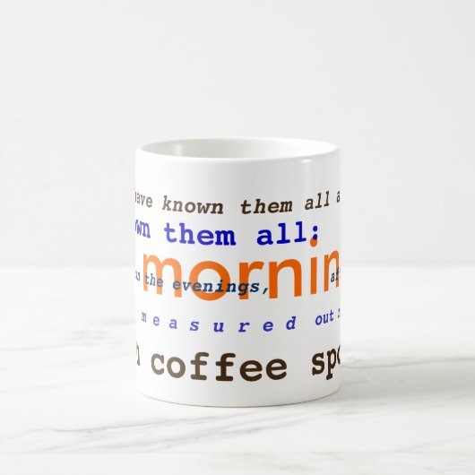 T.S. TASSE MORPHING de POÉSIE d'Eliot PRUFROCK (Centre)