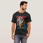 T-shirt ॐ divin classique d'amour de Radha-Krsna (Devant entier)