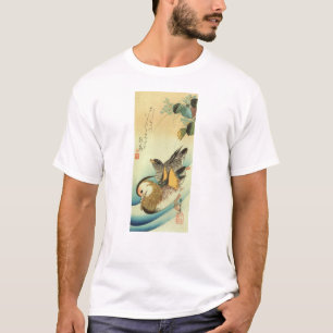 T-shirt お し ど り, 広 Canard mandarin, Hiroshige, Ukiyo-e 重