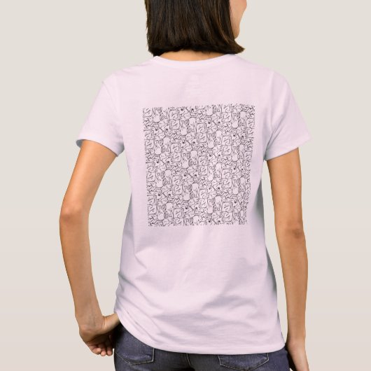 T-SHIRT ウサギ・タイルのテセレーション(AL) (Dos)