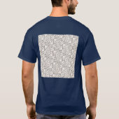 T-SHIRT ウサギ・タイルのテセレーション(AL_BW) (Dos)