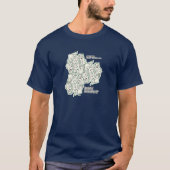 T-SHIRT ウサギ・タイルのテセレーション(AL_BW) (Devant)