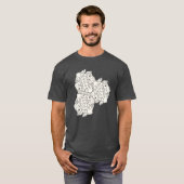 T-SHIRT ウサギ・タイルのテセレーション(AL_BW) (Devant entier)