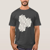 T-SHIRT ウサギ・タイルのテセレーション(AL_BW) (Devant)