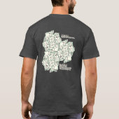 T-SHIRT ウサギ・タイルのテセレーション(AL_BW) (Dos)