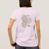 T-SHIRT ウサギ・タイルのテセレーション(AL_BW) (Dos)