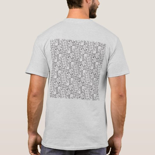 T-SHIRT ウサギ・タイルのテセレーション(AL)Tシャツ (Dos)