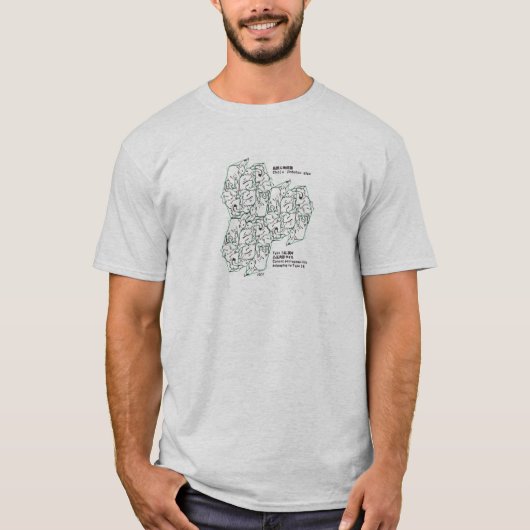T-SHIRT ウサギ・タイルのテセレーション(AL)Tシャツ (Devant)
