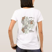 T-SHIRT ウサギ・タイルのテセレーション(WBGL_BW) (Dos)