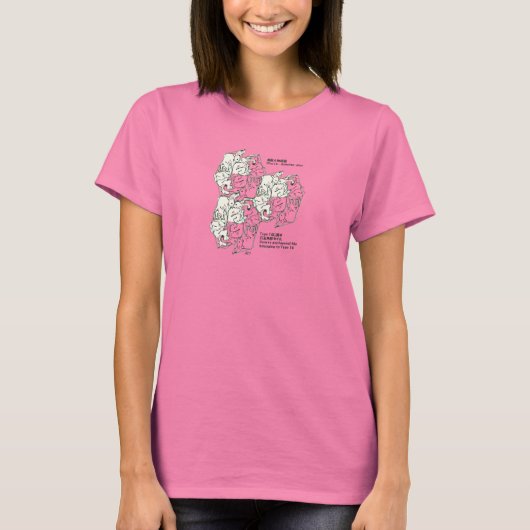 T-SHIRT ウサギ・タイルのテセレーション(WL) (Devant)