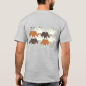 T-SHIRT ウシとマガモ・タイルのテセレーション（BBL_BW) (Dos)