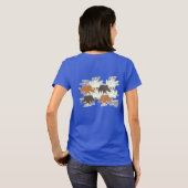 T-SHIRT ウシとマガモ・タイルのテセレーション（BBL_BW) (Dos entier)