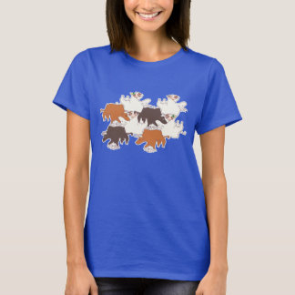 T-SHIRT ウシとマガモ・タイルのテセレーション(BBL_BW)