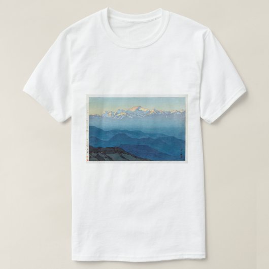 T-shirt カ ン ェ ン ジ ン, Kangchenjunga, Yoshida, Woodcut (Design devant)